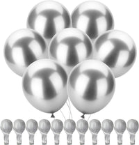 Mr. Pen, Balloons Assorted Colors - Metallic Silver / 100 Pack