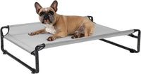 Veehoo Outdoor Elevated Dog Bed - Grey / 35.0"L x 26.0"W x 9.4"Th