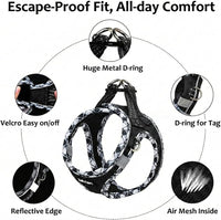 Escape Proof Cat Harness and Leash, Adjustable Vest - Black / S - image 3