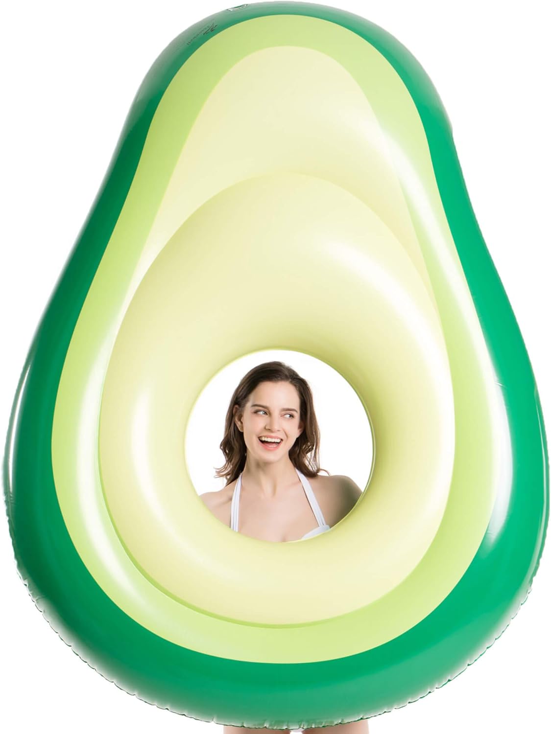 Jasonwell Inflatable Avocado Pool Float Seashell Floatie with Ball - Green / X-Large - image 3