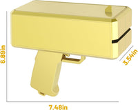 Wowok Money Gun Shooter, Make it Rain Money Toy Gun - Metallic Gold - image 3