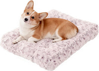 Large Dog Crate Bed Mat, Washable Plush Pad for Large Breeds – Essentials for Dogs - Purple / 35.0"L x 23.0"W x 3.5"Th