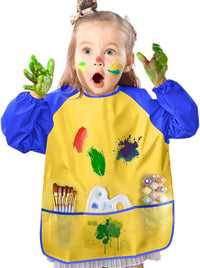 KUUQA Waterproof Children Art Smock Kids Art Aprons – Fun for Kids & Family - Yellow / 1 - image 4