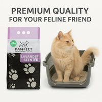 Lavender Scented Clumping Cat Litter – 9.6 lb / 5L, Lightweight, Dust-Free, Strong Odor Control, Turkish White Bentonite
