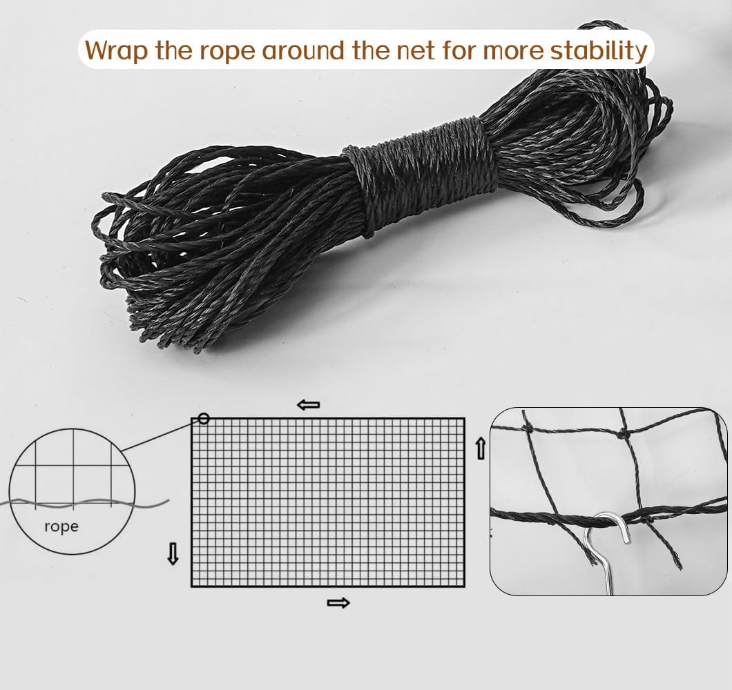 Cat Balcony Net, Steel Wire Reinforced, Anti-Fall Fence - 10 X 13 Ft - image 2