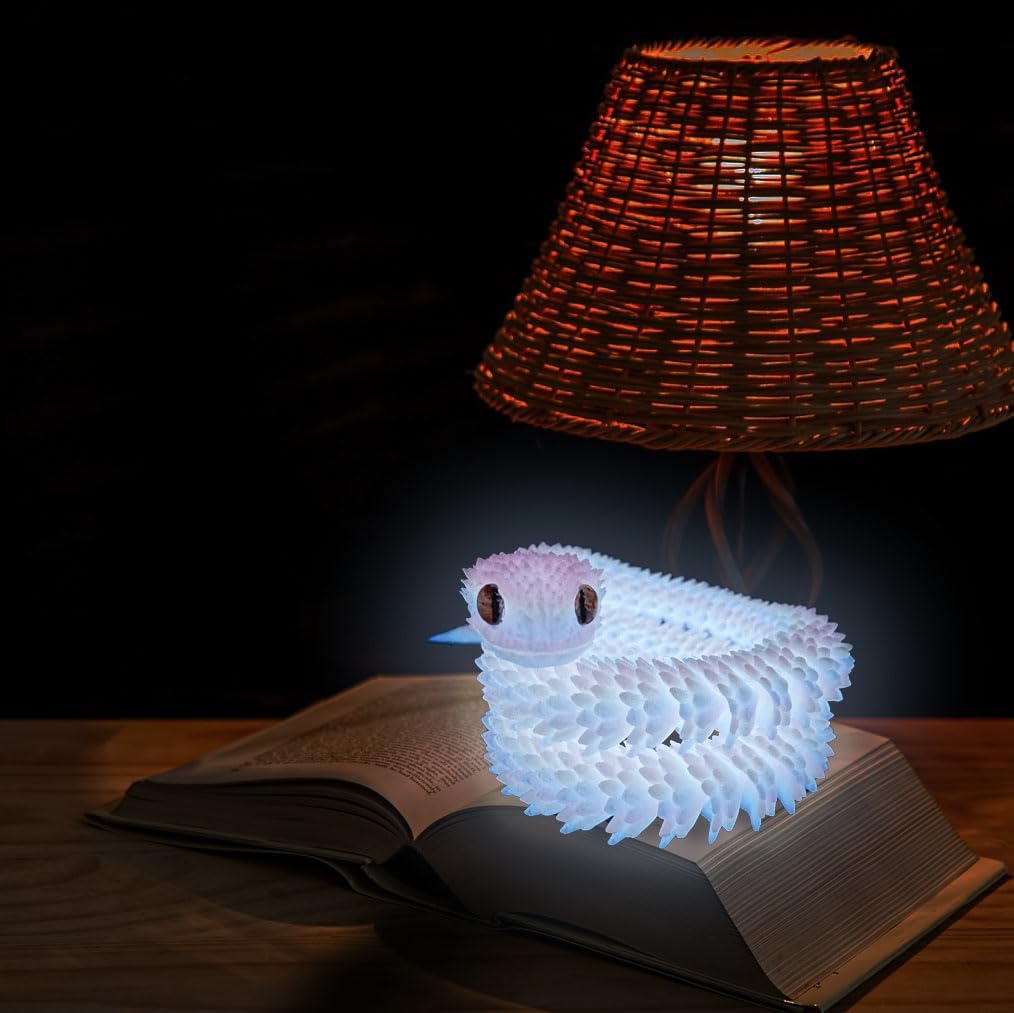 24in 3D Printed Snake Toys, Flexible 3D Printed Animal - Night Light Rainbow / 24in - image 4