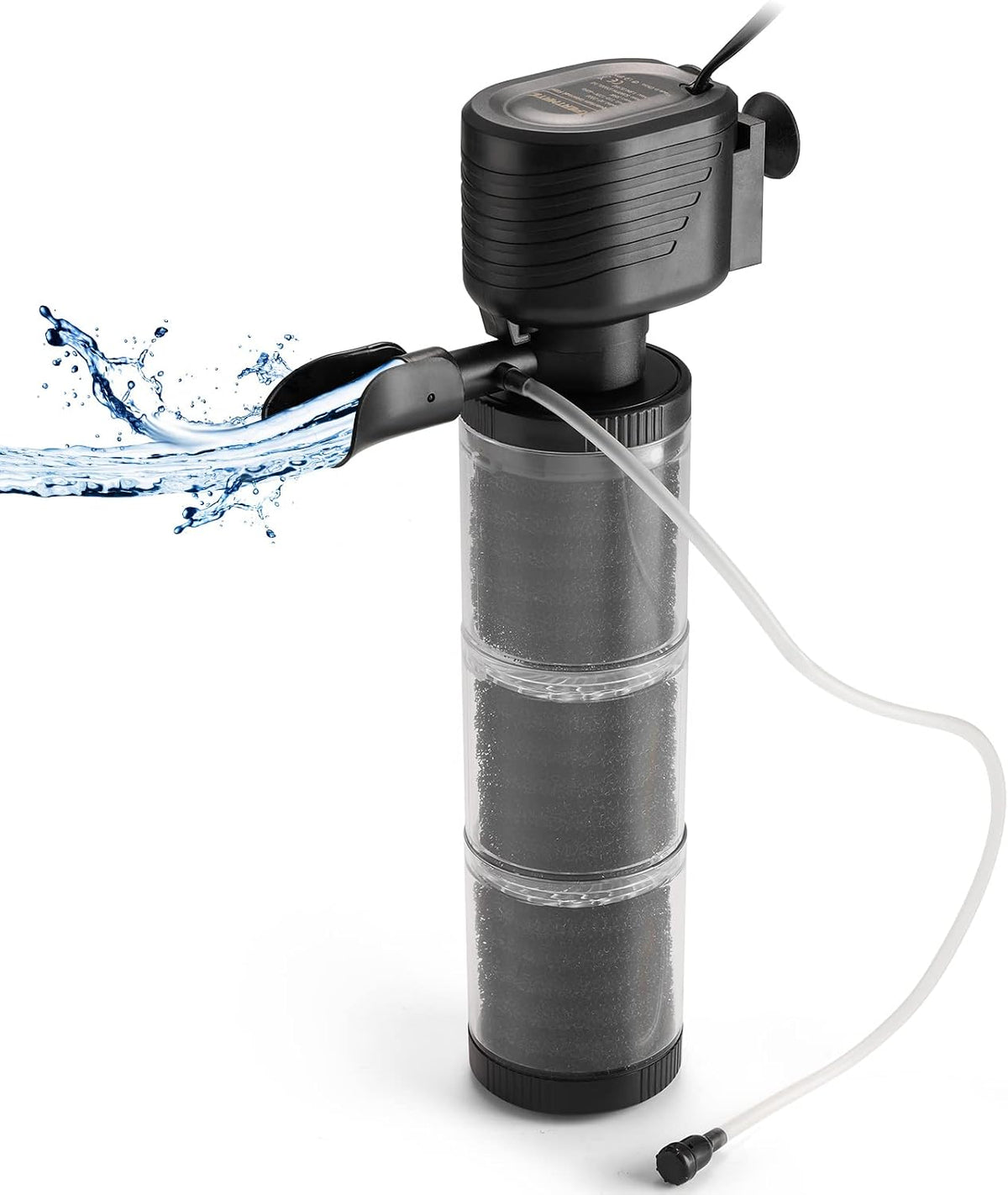 XpertMatic 3 Stages 475 GPH Aquarium Filter for Up to 120 Gallon Fish - 35W(528GPH) for Up to 170 Gallon