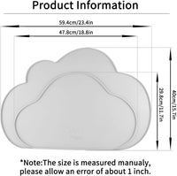 Silicone Pet Placemat for Dogs and Cats - 23.4"L x 15.7"W / Light Gray - image 2