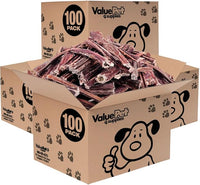 ValueBull Beef Jerky Gullet Sticks, Premium Dog Chews, 6 Inch, 400 Count Wholesale Pack - Natural Collagen, Glucosamine & Chondroitin for Joint Health, Single-Ingredient Beef Esophagus