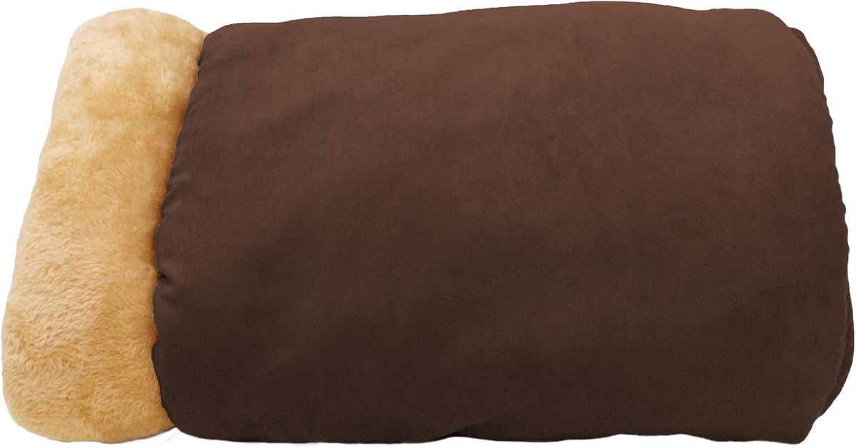 4 in 1 Self Warming Burrow Cat Bed Hideway Sleeping Cuddle Cave – Essentials for Cats - Brown - image 2