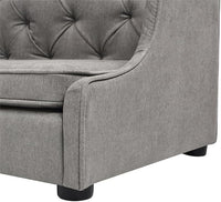 Pemberly Row 35" Tufted Wingback Pet Sofa Bed Medium Uptown Gray