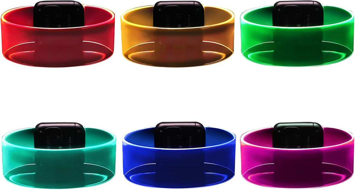 Yowivon LED light up bracelet with clasp glowing in multiple colors - view 3