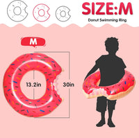 DMAR Donut Pool Float, Donut Tube & Ring for Beach & Pool - 30in Strawberry Pink - image 2