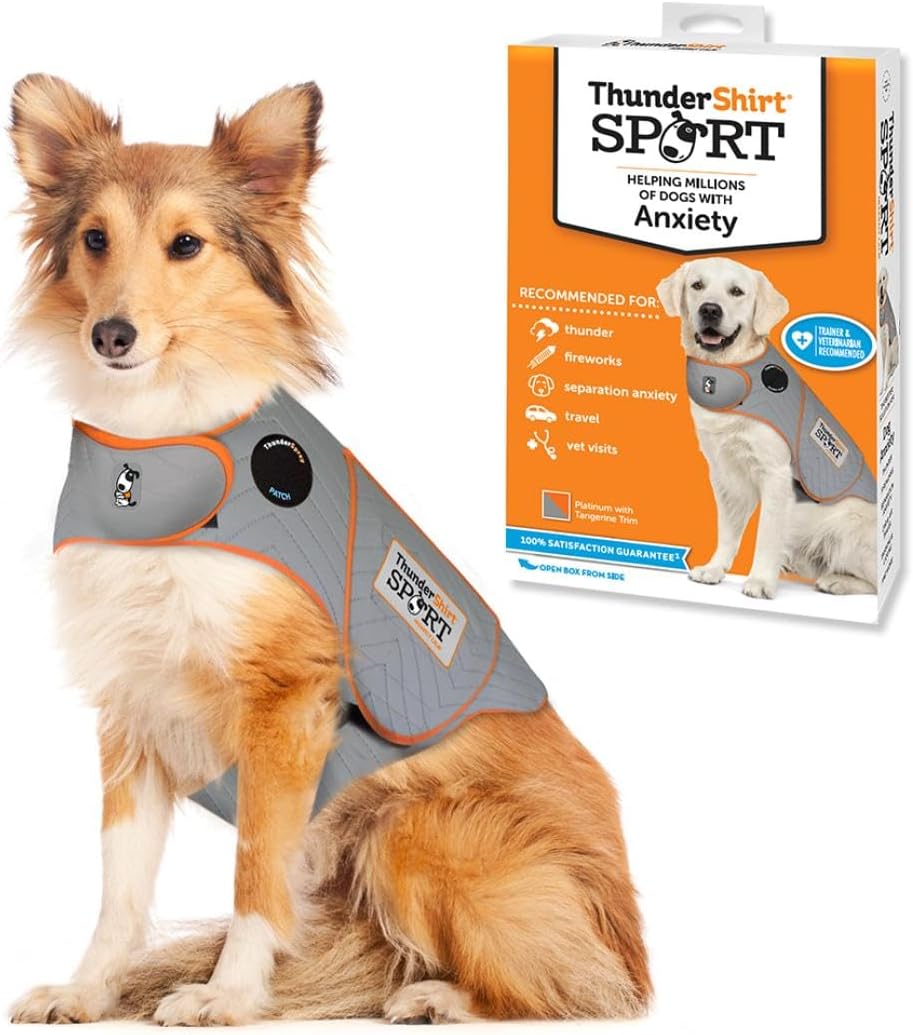ThunderShirt for Dogs Calming Anxiety Vest, Platinum Sport - Large / Platinum