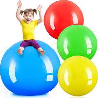 Jenaai giant inflatable bouncy balls in red and blue, 30 inches across - view 2