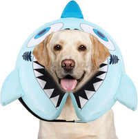 CuteBone Inflatable Dog Donut Collar with Removable Soft Fleece Covers for Small/Medium/Large Dogs and Cats After Surgery GWB12M