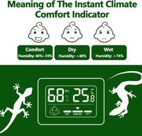 Reptile Thermometer and Hygrometer - KD40-Black / 1Pack - image 3