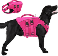 Dog Life Jacket Medium,Ripstop Dog Flotation Vest for Medium Dogs – Essentials for Dogs - XX-Large / Rosered