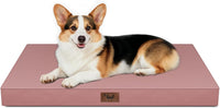 Outdoor Waterproof Orthopedic Dog Bed for Large Dogs – Essentials for Dogs - Pink / 36.0"L x 27.0"W x 3.0"Th