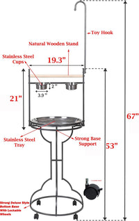 Elegant and Strong Durable Wrought Iron Parrot Bird Play Gym Ground - image 3