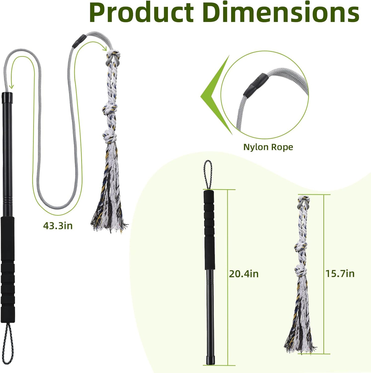 Flirt Pole for Dogs Interactive Dog Toys Durable Heavy Duty Dog Flirt - image 3