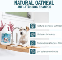 Bio-Groom Oatmeal Dog Shampoo-for Allergies and Itching, Cruelty-Free, Dog Bathing Supplies, Puppy Shampoo for Sensitive Skin, Made in USA, Anti-Itch Dog Products-2.5 Gallons