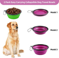 Kytely Large Collapsible Dog Bowls 2 Pack - Green & Purple - image 3