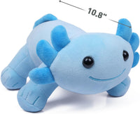 Axolotl Plush Toy, 10.8” Soft Cute Axolotl Stuffed Cotton Plush Pillow Kawaii Salamander Animal - Blue - image 2