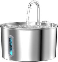 Cat Water Fountain Stainless Steel: 2.2 L Cat Fountain for Drinking - 74oz Cat Fountain