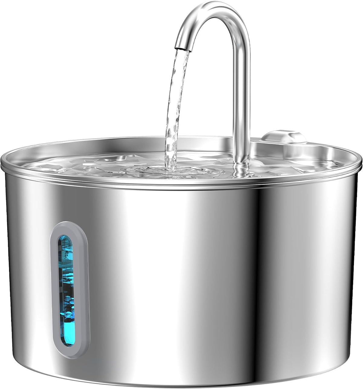 Cat Water Fountain Stainless Steel: 2.2 L Cat Fountain for Drinking - 74oz Cat Fountain