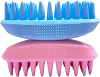 Pet Silicone Shampoo Brush for Long & Short Hair Medium Large Pets - Blue - image 4