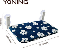 Cute Cat Window Perch, Foldable Cat Window Hammock, Purple – Essentials for Cats - Large (no mesh cover) / Navy Paw - image 3