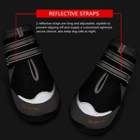 QUMY Dog Shoes for Large Medium Dog Boots & Paw Protectors for Hot - Black / Size 4: 2.2''x2.6''(W*L) for 31-40 lbs - image 2