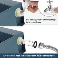 Dog Automatic Water Bowl for 3/4” GHT Male Faucet, 2L Outdoor Auto Fill Water Dispenser with 5ft Water Hose