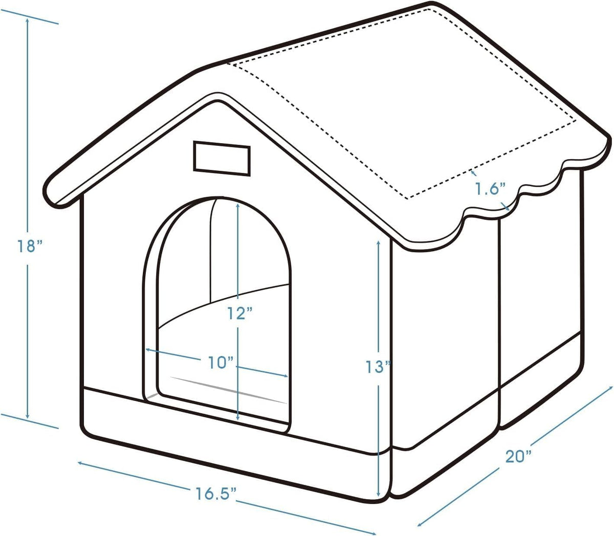 Dog House Indoor, L Size Indoor Dog House for Medium Dog – Essentials for Dogs - Brown / L - image 3