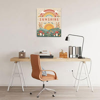 You Are My Sunshine Inspirational Canvas Wall Art Motivational Encouragements Wall Decor First Communion Gifts for Girls Boys Toddler Teens Pictures Painting Print Artwork Framed Decorations Nursery Dorm Bedroom 20"x24"