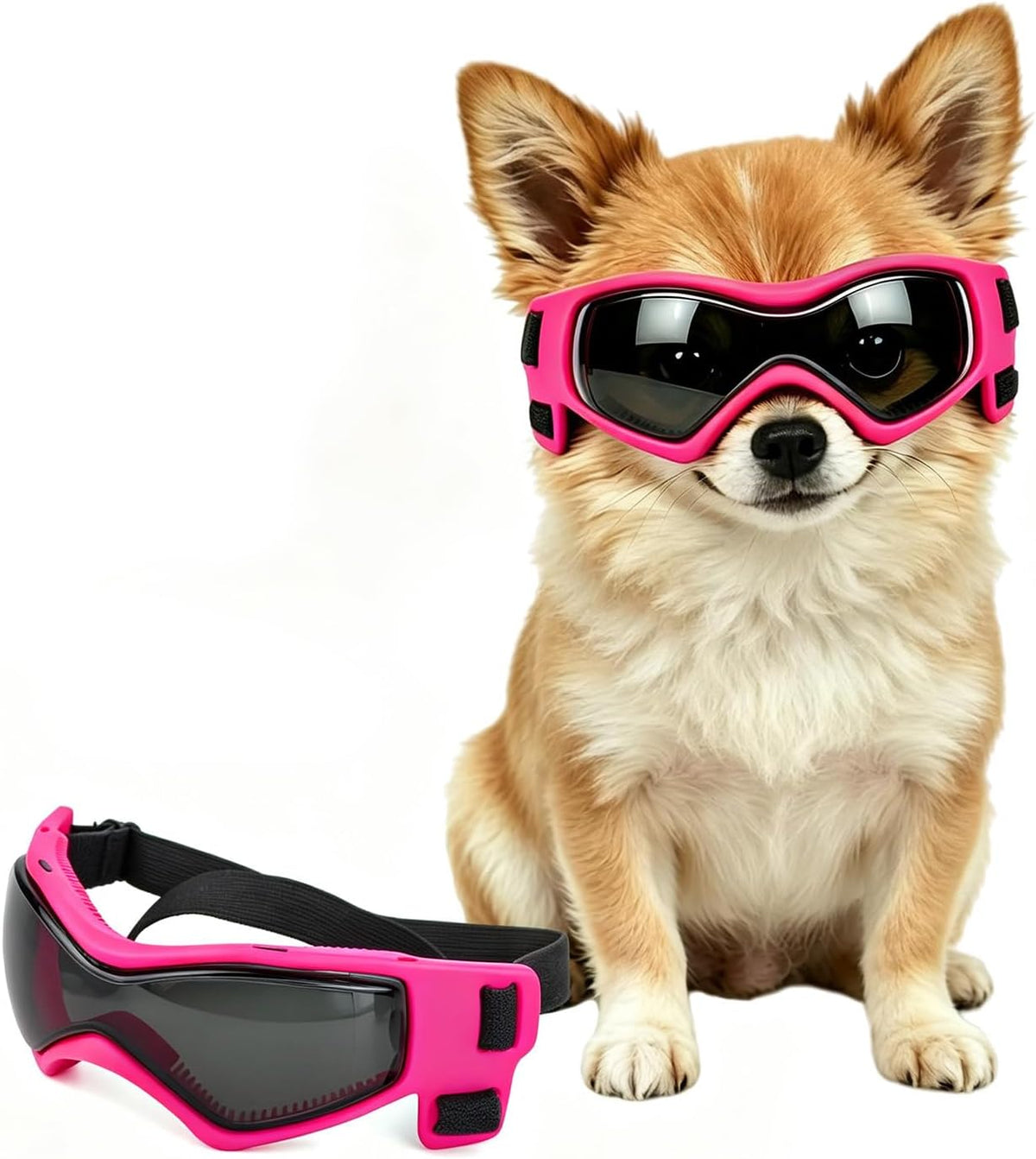 Enjoying Clear Dog Goggles Medium to Large Breed - Style Pink / X-Small Breeds