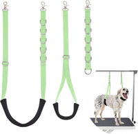 Dog Grooming Belly Strap - 3PCS Grooming Restraint Set Adjustable Belly Band Loops Strap - Mint Green