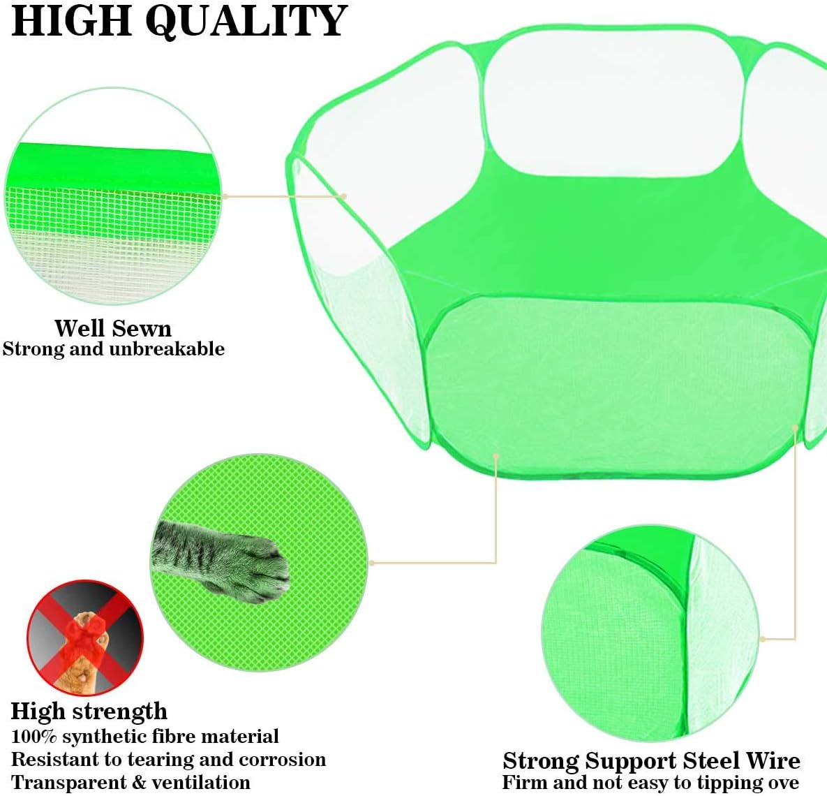 Small Animals Tent, Reptiles Cage - Cool green - image 2