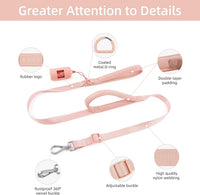 Wisedog Two Handles Dog Leash, Lilac - Gossamer Pink / M - image 3