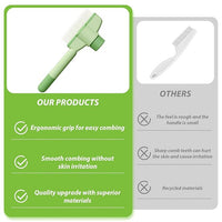 Pet Dematting Comb for Cats & Dogs, Stainless Steel Grooming Tool with Rounded Teeth for Matted Fur, Tangles & Loose Hair Removal, Ergonomic Handle for Easy Brushing