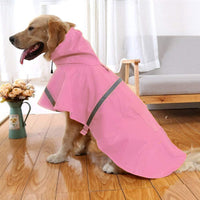 Large Dog Raincoat Adjustable Pet Water Proof Clothes Lightweight - Pink / 2X-Large (Pack of 1) - image 3
