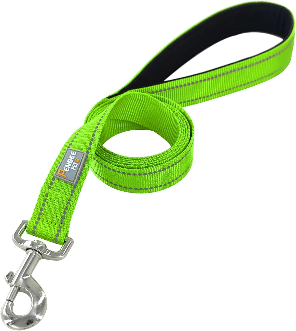 6 FT Basic Dog Leash for Medium Dogs - Refl Green / Medium : 3/4" x 6 FT - image 2