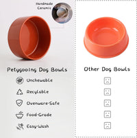 28 OZ Rust Red Elevated/Raised Ceramic Dog Bowl for Small and Medium - Rust Red / 3.6 Cups - Medium - image 4