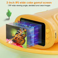 Temodu Kids Microscope 2.0" Screen 1000X Digital Microscope for Kids - Yellow - image 2