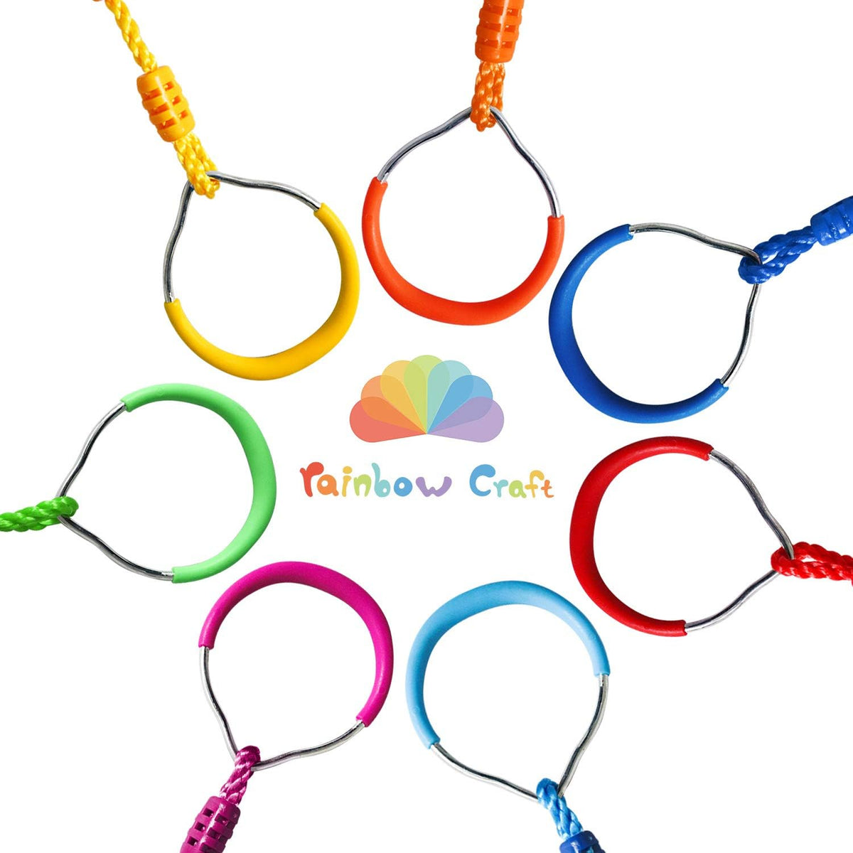 Rainbow Craft Ninja Rings, Trapeze Wheels & Monkey Bars - 7 Pack Ninja Acc - image 2