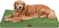Outdoor Extra Large Dog Bed for Big Dogs, Waterproof Dog Bed for Large Dogs, Egg Crate Foam XL Pet Bed with Removable Washable Oxford Cooling Cover, Light Green