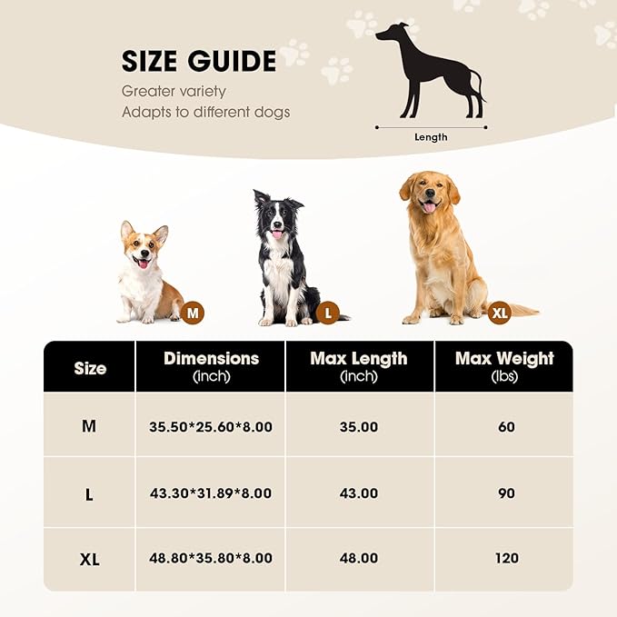 Elevated Dog Bed, Raised Outdoor Dog Bed for Medium Sized Dogs, Portable Cooling Pet Cot with Breathable & Washable Mesh, Indoor & Outdoor Pet Hammock with Skid-Resistant Feet.