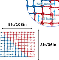 JumpTrzz polyester climbing cargo net for kids hung on a backyard swing set - view 5