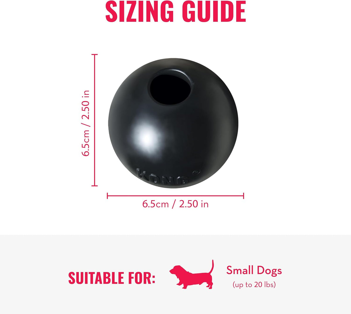 KONG Extreme Ball with Hole, Fetch Toy, Black - Small (Pack of 1) - image 2
